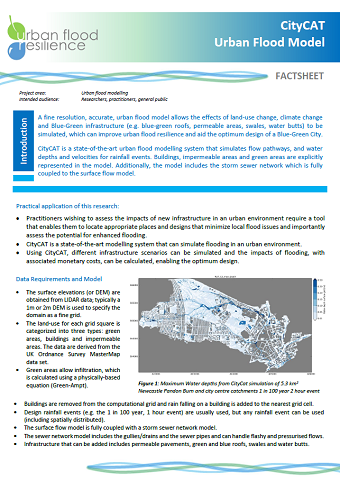 CityCAT Factsheet (first page)