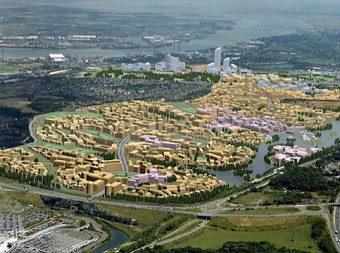 A plan of the Ebbsfleet Garden City (UK)