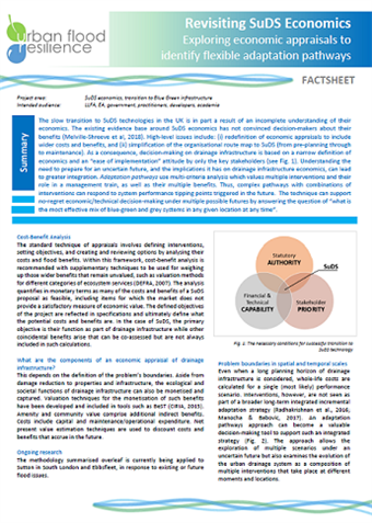 Economic Appraisal of SuDS Factsheet (first page)